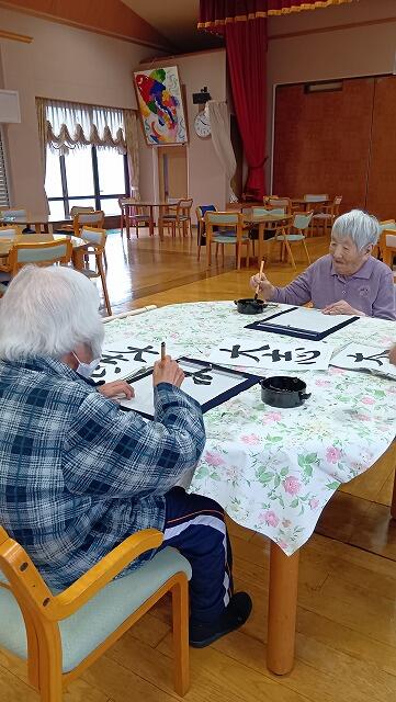 4・2025　書道教室(*'ω'*)