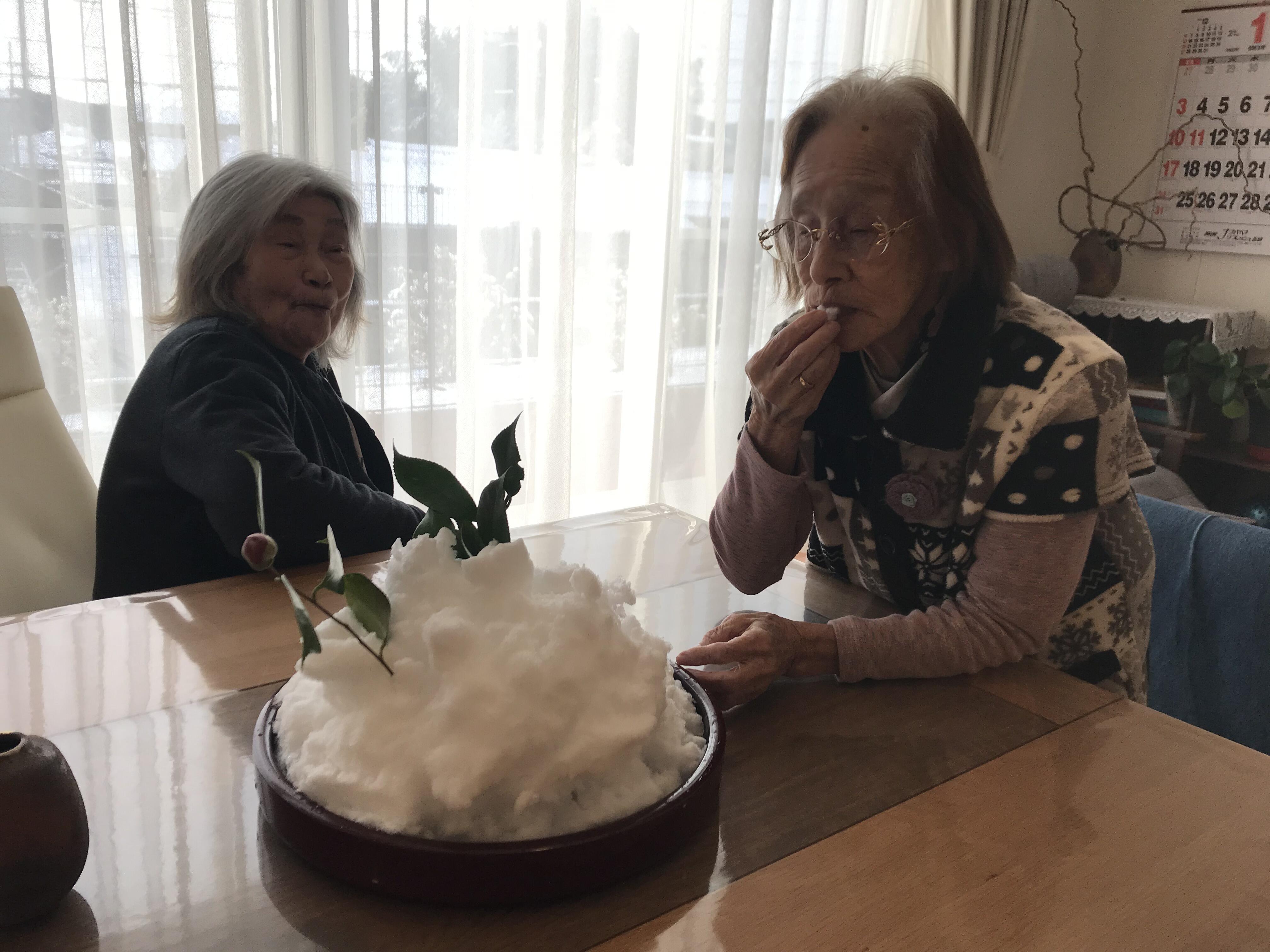 雪積もりました。（諫早中央ショートステイ）